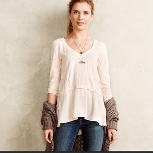 Bundle of Anthropologie Meadow Rue 3/4 sleeve Meila top